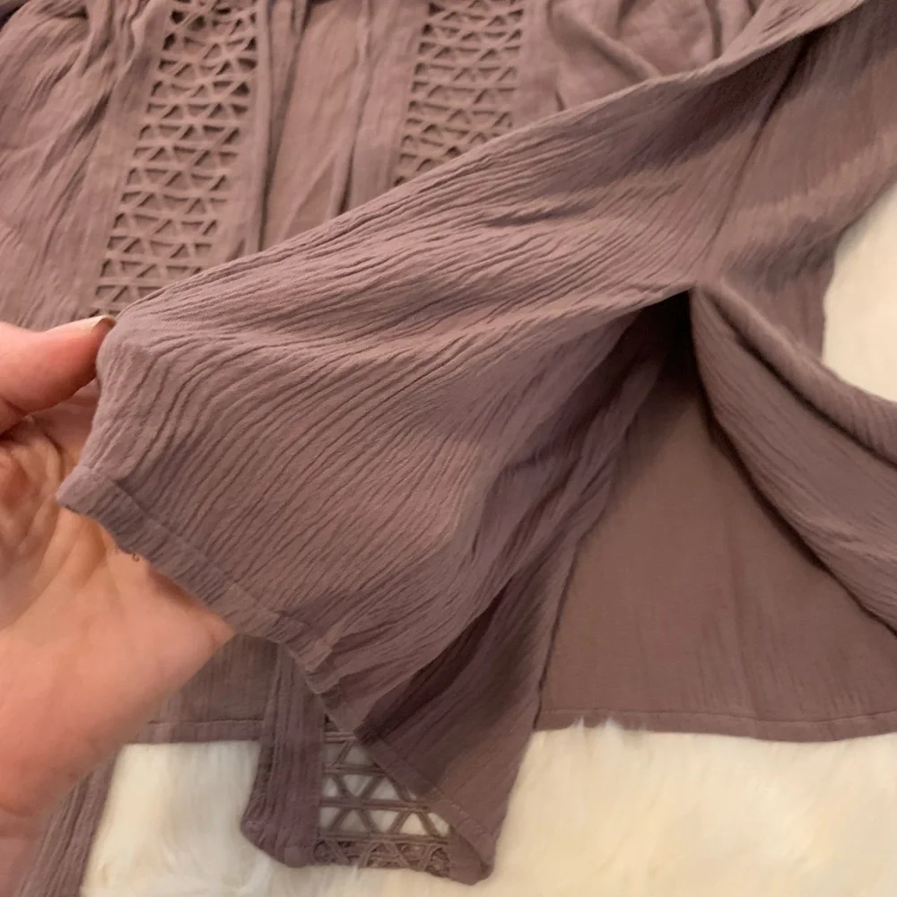SYKE Joy KIMONO Mauve Swim Cover-up One Size Tassel Tie - Picture 11 of 15
